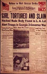 "Los Angeles Examiner" recogió el crimen en primera página